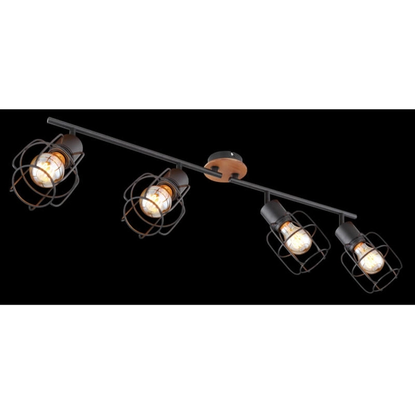 Nasufitowa lampa Willa 54037-4 druciane reflektorki czarne