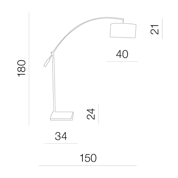 Abażurowa lampa stojąca Bianca z regulacją biała chrom