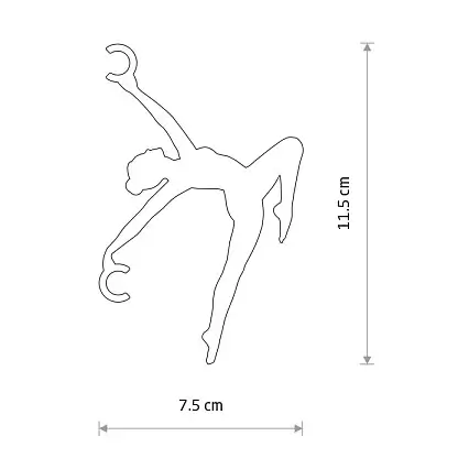 Regulator dekoracyjny do przewodów BALLERINA 11798 czarny