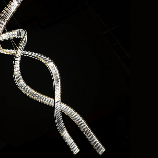 Lampa wisząca SPARK przezroczysta złota AZ6898 2xLED 3000-4000K