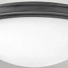 Sufitowa lampa na korytarz Collier HK-COLLIER-F-M-BX okrągła biała czarna