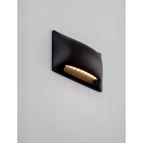 Kinkiet ścienny na taras PLASENA LE75299 LED 5W 3000K IP65 czarna