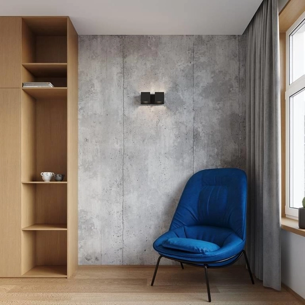 Kinkiet LAMPA ścienna SL.0657 metalowa OPRAWA kostki cubes czarne