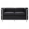 Wypoczynkowa sofa dwuosobowa Soft KH1501100201 King Home metal skóra czarna