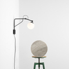 Czarna lampa ścienna Soho 1105C1_M Aldex regulowana kula szklana salonowa