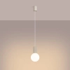 Wisząca lampa minimalistyczna HALO SL.1719 ryflowana kula beżowa