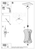 Ekologiczna lampa wisząca SL.0642 sypialniany zwis drewno