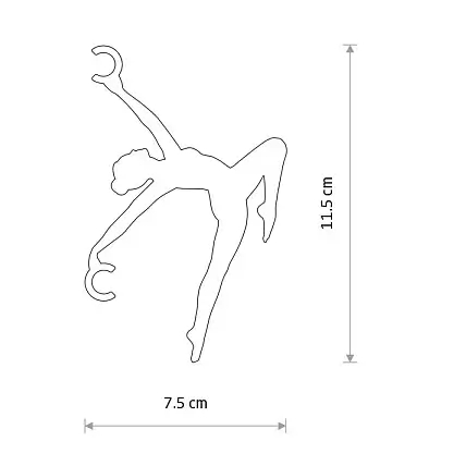 Regulujący przewody uchwyt BALLERINA 11800 metalowy biały