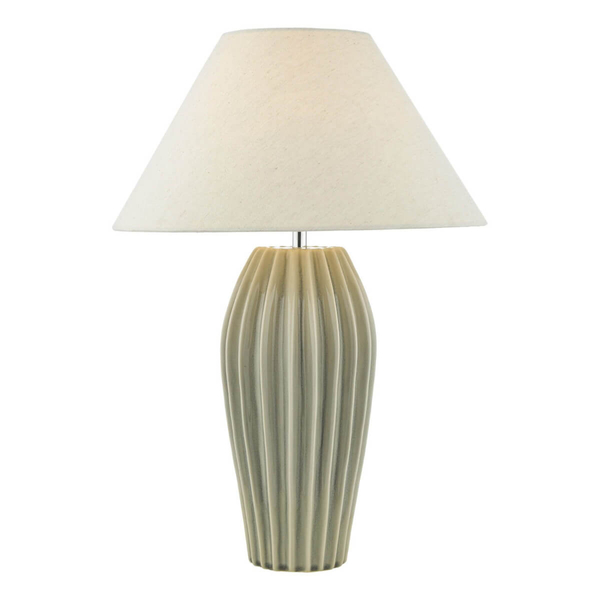 Ceramiczna lampa stołowa Rosario ROS4239-CLE1633 Dar Lighting tkanina szary