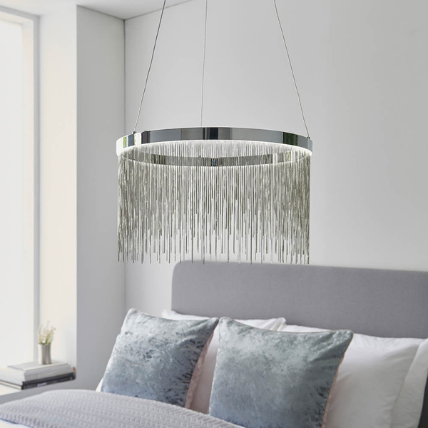 Wisząca lampa wodospad Zelma 97368 LED 20W 2800-6000K chrom srebrny