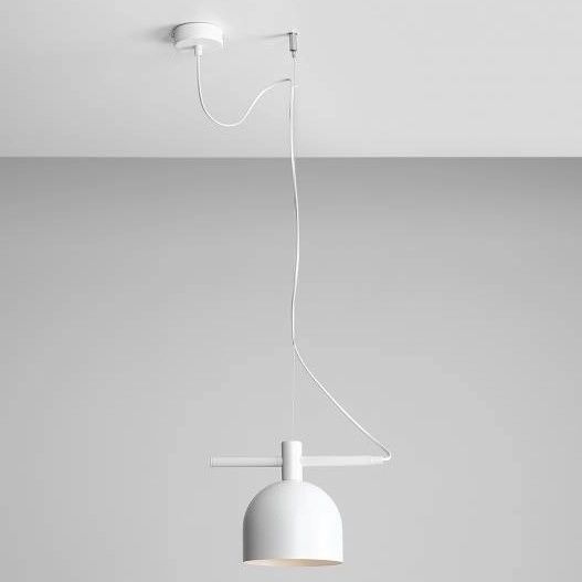 Metalowa lampa wisząca BERYL 976G Aldex biały zwis do salonu