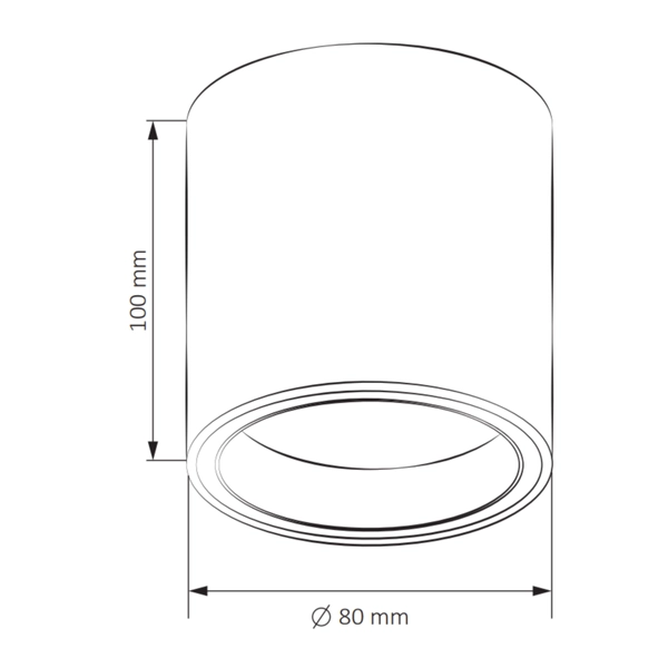 Natynkowa lampa do salonu FALCO 323644 sufitowa tuba biały