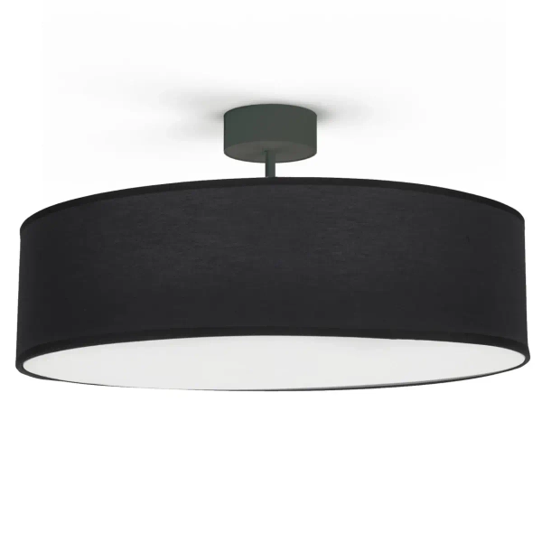 Abażurowy plafon minimalistyczny Violet 7961 okrągły czarny hol