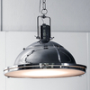 Industrialna LAMPA wisząca NAUTILIUS L 10263103 Kaspa okrągła OPRAWA metalowy ZWIS na łańcuchu chrom