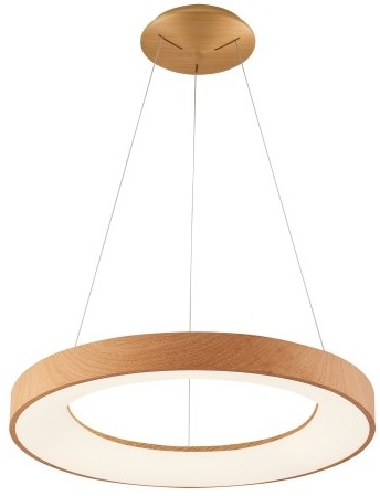 Lampa wisząca ledowa Santana AZ5006 30W 3000K pierścień drewniany