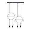 Wisząca lampa na listwie Linea XT068-4P Step nad wyspę czarna
