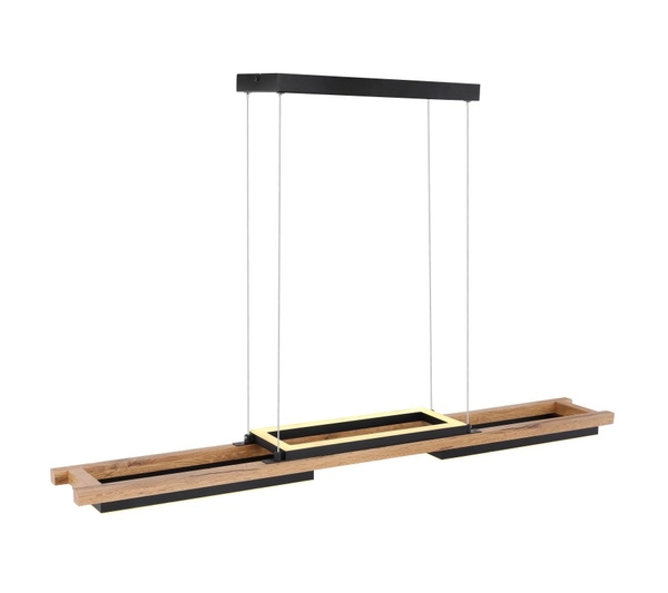 Wisząca lampa Illa 67266H ekologiczna LED 30W czarna drewno