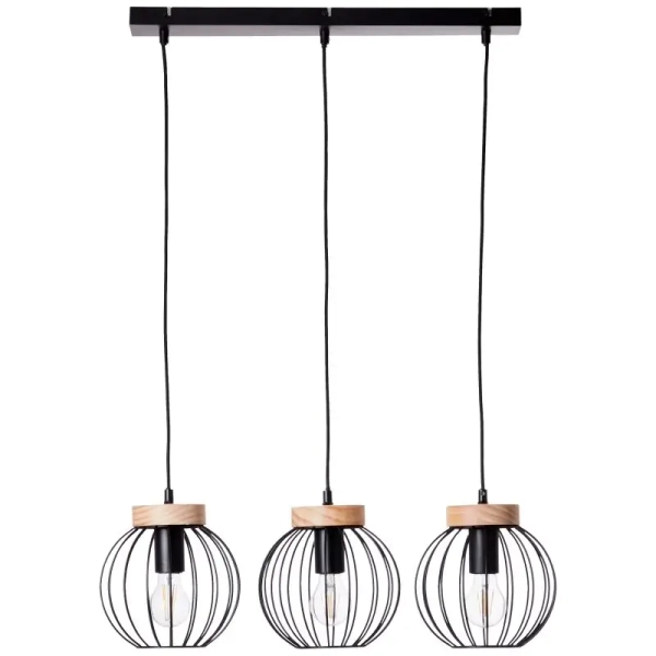 Potrójna lampa wisząca Sorana 99236/76 loftowa metalowa czarna