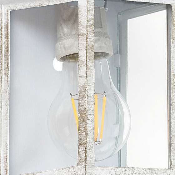 Zewnętrzna LAMPA ścienna NORVICH 8753 Rabalux ogrodowa OPRAWA elewacyjny kinkiet outdoor IP43 antyczny biały przezroczysty