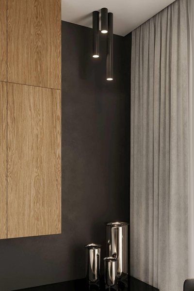 LAMPA sufitowa SL.0436 metalowa OPRAWA tuba downlight czarna