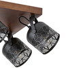 Regulowana lampa sufitowa Rotem 3299 do przedpokoju czarna drewniana