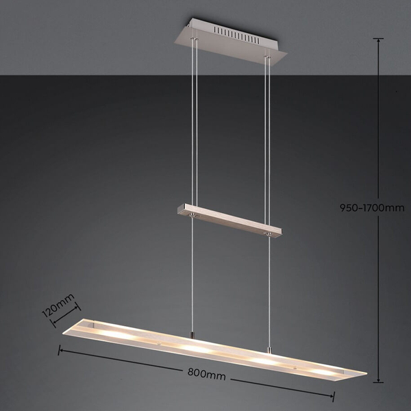 Wisząca lampa Milos R32004107 LED 20W 3000K metalowa srebrna