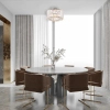 Glamour plafon natynkowy Vetro LP-2910/1C CH okrągły chrom
