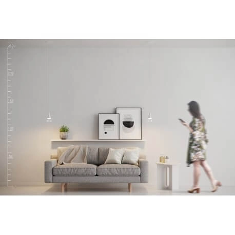 Biała lampa wisząca Dalmatia LED 5W 3000K do sypialni biała