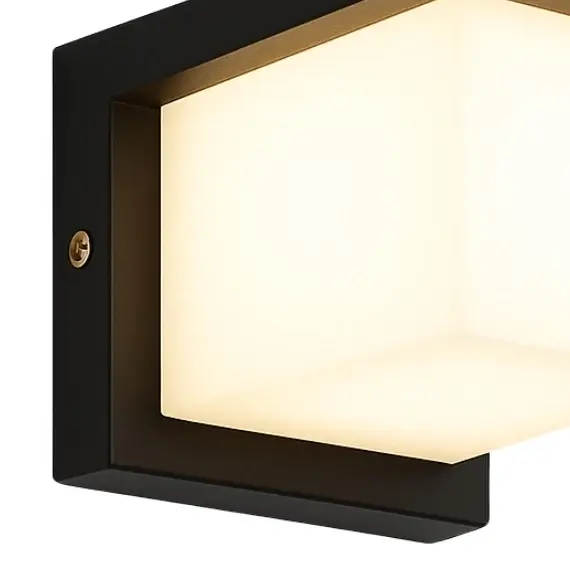 Elewacyjny kinkiet Dual light KZDUAL LED 12W 3000K prostokątny IP65 czarny