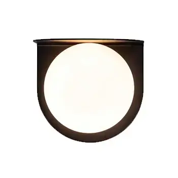 Okrągła lampa ścienna 20344-S szklana kula do sypialni czarna biała