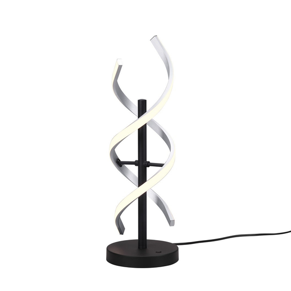 Stołowa lampka helisa SEQUENCE 541810205 Trio LED 20W zmienna barwa ściemnialna srebrna czarna
