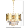 Glamour LAMPA wisząca ASPEN ML5999 Milagro okrągła OPRAWA metalowy ZWIS na łańcuchu złoty