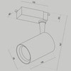 Sufitowa lampa szynowa 1-fazowa Vuoro TR003-1-10W4K-S-W LED 10W 4000K biała