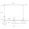 LAMPA wisząca LARRY 106855 Markslojd metalowa OPRAWA zwis kopuły belka chrom czarna