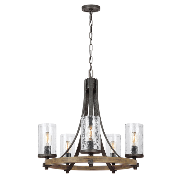Żyrandol lampa nad stół QN-ANGELO5 drewniany czarny