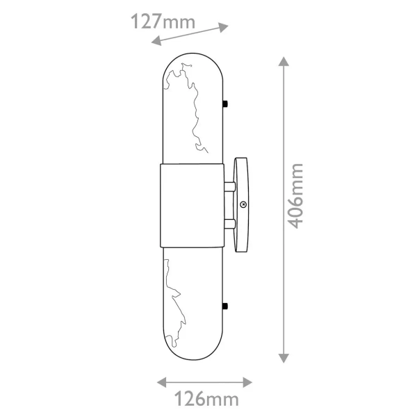 Łazienkowy kinkiet Ibiza QN-IBIZA-M-HB LED 21W 3000K podłużny IP44 mosiądz