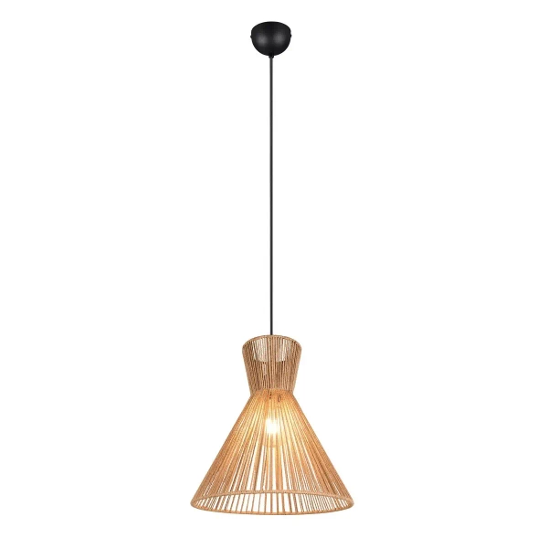 Wisząca lampa ekologiczna ROSALIE R36191036 czarny brązowy