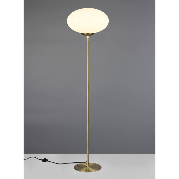 Podłogowa lampa salonowa FOMENTO 463100108 Trio bańka złoty biały