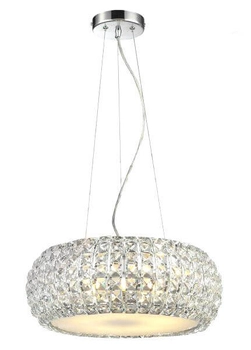 Pałacowa lampa wisząca Sophia nad stolik do salonu chrom