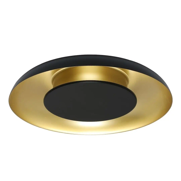 Ledowa lampa nasufitowa Piattino ML1812 LED 30W 3000-6000K czarny złoty