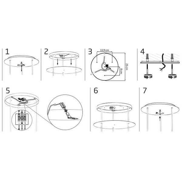 Potrójna lampa wisząca Hermanos 10905 Nowodvorski salonowa czarna