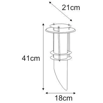 Elewacyjna LAMPA ścienna Tares K-LP238 Kaja metalowa OPRAWA zewnętrzna tuba ogrodowa outdoor IP44 chrom
