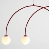 Skandynawska lampa wisząca UNA 1116L15_S kulista szklana czerwona