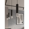 Wisząca lampa 3-fazowa z żarówką LOOPEZ MYL.00008 rurka czarny chrom