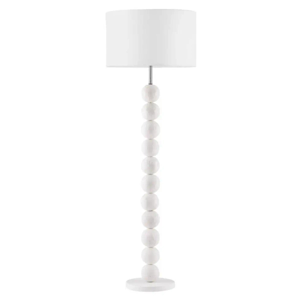 Skandynawska lampa stojąca CELVIRO LE45307 kule papierowe białe