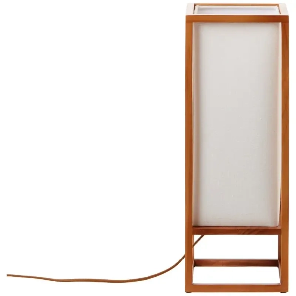 Stołowa lampka drewniana Seaside 93092/09 biała brązowa