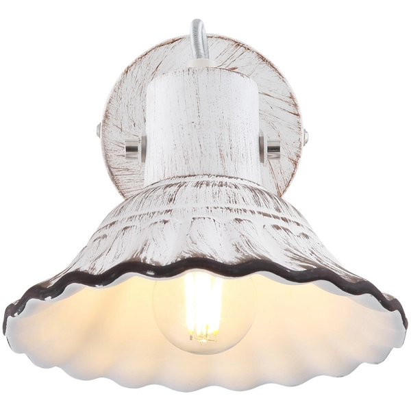 Ścienna LAMPA shabby JOWITA 54050-1 Globo ceramiczna OPRAWA kinkiet vintage