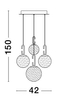 5-płomienna lampa wisząca YARA LE42732 LED 30,5W 3000K okrągła złota
