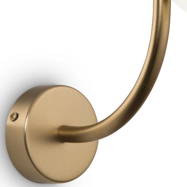 Nowoczesna lampa ścienna Rendez-vous MOD109WL-01BS biała mosiądz