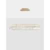 Owalna lampa wisząca Bauta crystal LED 48W 3500K glamour złota